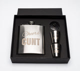 Cheers Cunt Hip Flask Box Set